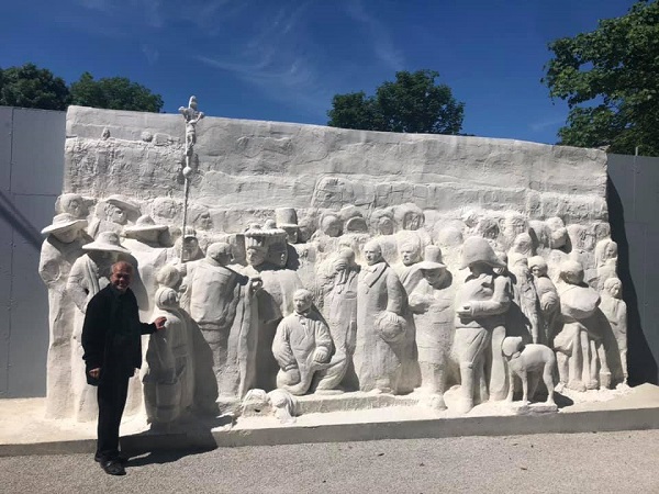 Sculpture monumental 7m50x3m80x 1m90 réalisation gustave Lafond 2019