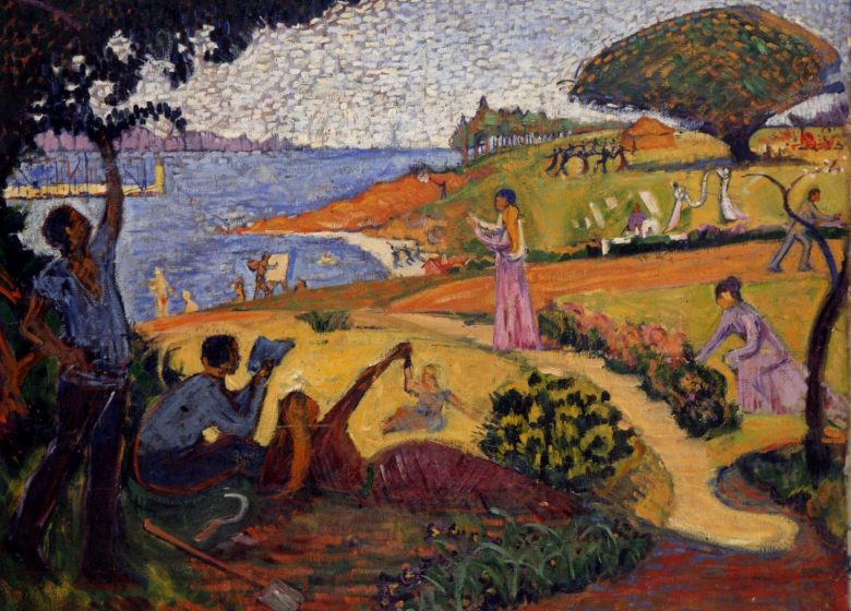 Paul Signac, Au Temps d’harmonie, esquisse, 1893, huile sur toile, Coll. privée